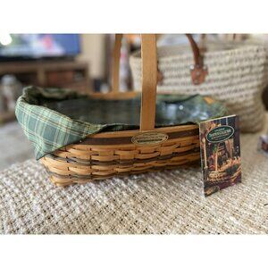 Longaberger Traditions Collection HOSPITALITY  Basket Liner Protector 1998 Green